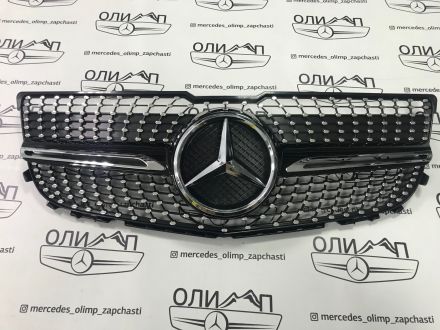 Решетка радиатора даймонд на Mercedes GLK x204 рестайлинг